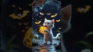 Bat Fruit Turned My Kitten Into a Flying Vampire!🤯🦇 #cat #animation #shorts