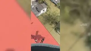 Pakistan's Navy helicopter in action in Sri Lanka