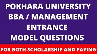 Pokhara University BBA entrance model questions | pu management entrance old questions | PU Entrance