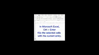 Excel Shortcut: Ctrl + Enter | Excel Tips and Tricks #shorts