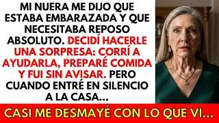 Mi nuera estaba embarazada  Llegué sin avisar y casi me desmayé al ver…