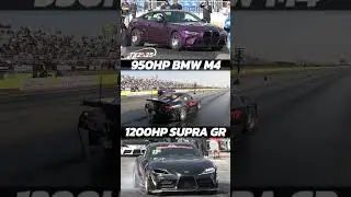 950hp BMW M4 vs 1200hp Toyota Supra GR Drag racing @ TX2K25 Texas Motorplex