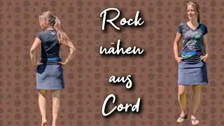 Wie man einen Cord Rock / Jeansrock n&auml;ht und das Schnittmuster dazu erstellt