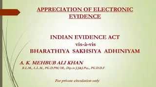 Appreciation of Electronic Evidence-PART2