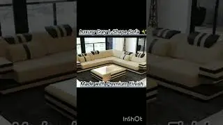 Luxury Grey L-Shape Sofa Set | Modern Living Room Design #home #carpentry #sofa