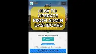 PISOFI - HOW TO OPERATE PISOFI ADMIN DASHBOARD?