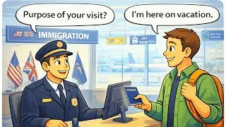Immigration English Conversation | Real-Life Dialogue | Airport English
