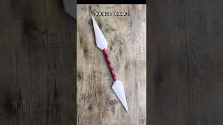 DIY DOUBLE KUNAI PAPERCRAFT FOLDING | DOUBLE KUNAI EASY ORIGAMI WORLD TUTORIAL STEP BY STEP
