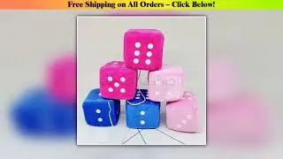 Car Pendant Ornaments Dice Velvet/plush New Year Gift Car Groceries Car Styling World Car Interior