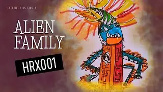 How to Draw Alien Characters | Alien Name: HRX001 | Easy step by Step Drawing for kids