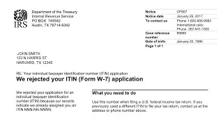 How to understand your CP 567 Notice (IRS rejected your ITIN application)
