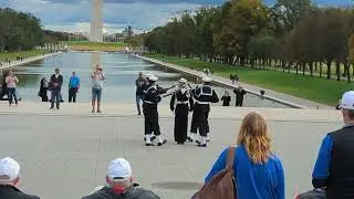 Cedar Rapids Honor Flight - October 17, 2023 - Navy Drill Team at Reflecting Pool