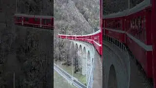 Bernina Express 🇨🇭Winter Ride #switzerland #berninaexpress #shorts