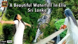 A Beautiful Waterfall in Ella Sri Lanka/@TravelWithUma