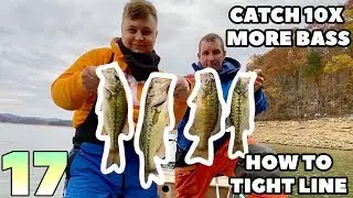 Catching OVER 30 BASS Winter Fishing On Cherokee Lake (How To Tight Line) - Ep 17