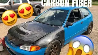 Full Carbon Fiber Honda Civic : Hatch gets Assembled After Fresh Paint Job