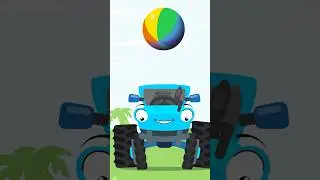 Blue Tractor 🚜Plays With a Ball ⚽️Cartoon For Kiddos 🥰 #animation #carcartoon #cars #carsforkids