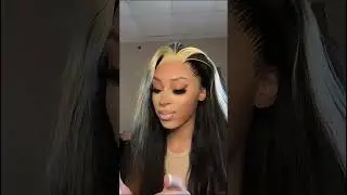 Slay with Confidence in Our Blonde Skunk Stripe Lace Wig! #ishowbeauty #wig #ishowhair #gluelesswig