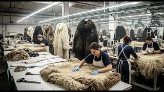 Inside the Sheep Wool Coats Factory &ndash;  How $4,000 Dollar Winter Coats Are Made (Full Process)