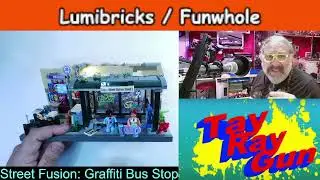 Street Fusion Graffiti Bus Stop. A MUST for any LEGO World Builder!!! Funwhole/Lumibricks review!