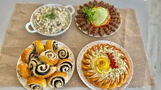 Zeytinli Rulo A&ccedil;ma, Ev Yapımı &Ccedil;iğk&ouml;fte, Limonlu Kek, Makarna Salatası | Misafir Hazırlığı, &Ccedil;ay Saati