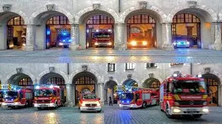 ELW I-Dienst + L&ouml;schzug mit Reserve-ELW Berufsfeuerwehr M&uuml;nchen Feuerwache 1