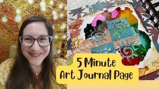 5 Minute Art Journal❤️alcohol ink and embossing powder in an art journal❤️time lapse❤️