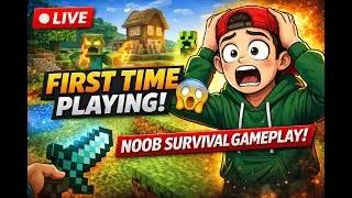 Minecraft Live Gameplay | First Time Playing | Beginner Survival | Live Gameplay |