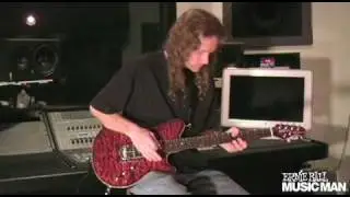 Ernie Ball Music Man Artist Travis Larson demonstrates the Music Man 25th Anniversary Guitar