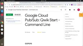 Google Cloud Pub/Sub: Qwik Start - Command Line | GSP095