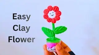 Easy Clay Flower Making - Step by Step Handmade Craft - Relaxing Art