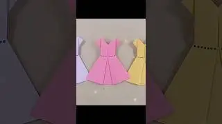 How to make frock with paper / Origami paper frock / No glue / No Scissors / Crafts with paper