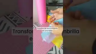 Mira como transformo esta sombrilla en una falda espectacular