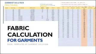 Fabric Requirement Calculator: Excel Template Tutorial for Precise Garment Production
