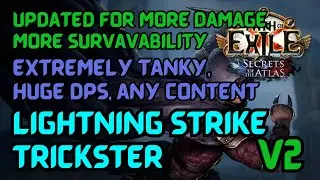 [3.26 Updated] Extremely huge DPS and tankiness Lightning Strike Trickster |POE Secrets of the Atlas