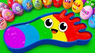 Satisfying Videos 🌈 DIY Making Rainbow Foot Bathtub With Glitter Slime Eggs Colorful ASMR