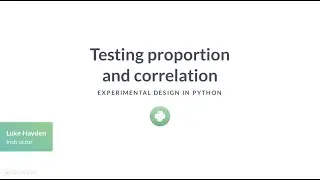 Python Tutorial: Testing proportion and correlation