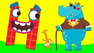 H for Hippo - Alphabet Phonics - Learn to Read - Letter Sounds with Animals