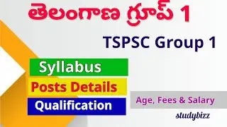 TSPSC Group 1 Syllabus, Group 1 Qualification, Group 1 Age , Group 1 Exam Pattern , Group 1 Posts