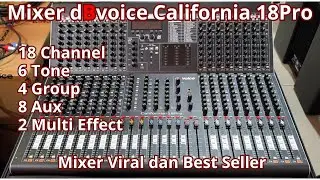 Riview Mixer dBVoice California 18Pro Mixer 18Ch 6Tone 8Aux Double Efek Terlengkap Best Seller