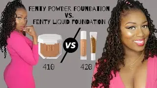 Fenty Beauty Powder Foundation 410 vs Pro Filt'r Liquid 420