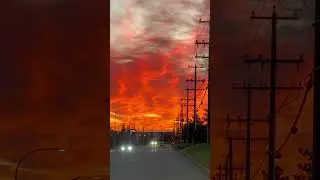 Sky on fire!🔥 #edmonton #yeg #canada #travelalberta #travel