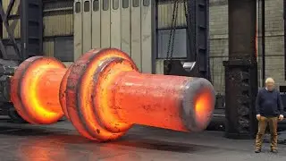 EXTREME Big Heavy Open Die Forging Process, Awesome Fastest Hydraulic Steel Forging Press Machine
