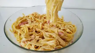 Paste TAGLIATELE  cu sunca afumata si smantana