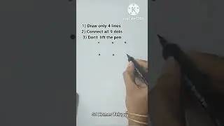 9 dots 4 lines PUZZLE #shots #sjhomestelugu