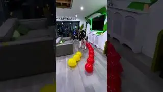 The Perfect Balloon Pop 🎈😳 #challenge #race #game