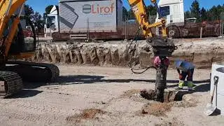 Auger Excavation with DIGGA PD50 and inclinometer DIGGAlign