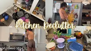 Decluttering my Kitchen | Fridge Declutter & Reorganization and Pantry Clean Out | Vlogmas Day 4