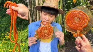 Have you ever eaten spicy lollipop__Chinese Mountain Forest Life And Food #MoTiktok #Fyp