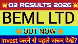 BEML Q2 Results 🔴 BEML Results 2025 🔴 BEML Results 🔴 BEML Share News 🔴 BEML Share Latest News